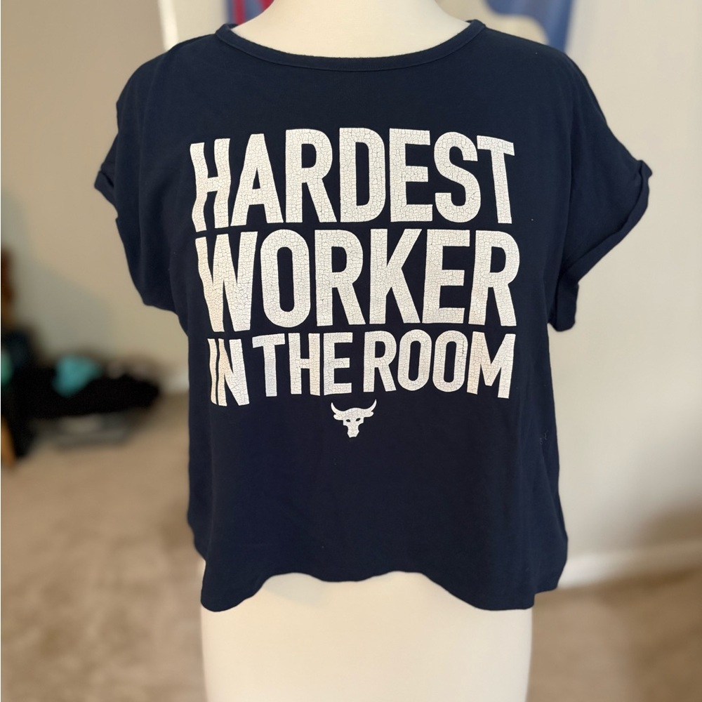 Under Armour Women’s Dwayne Johnson Collection Dark Blue Tee.